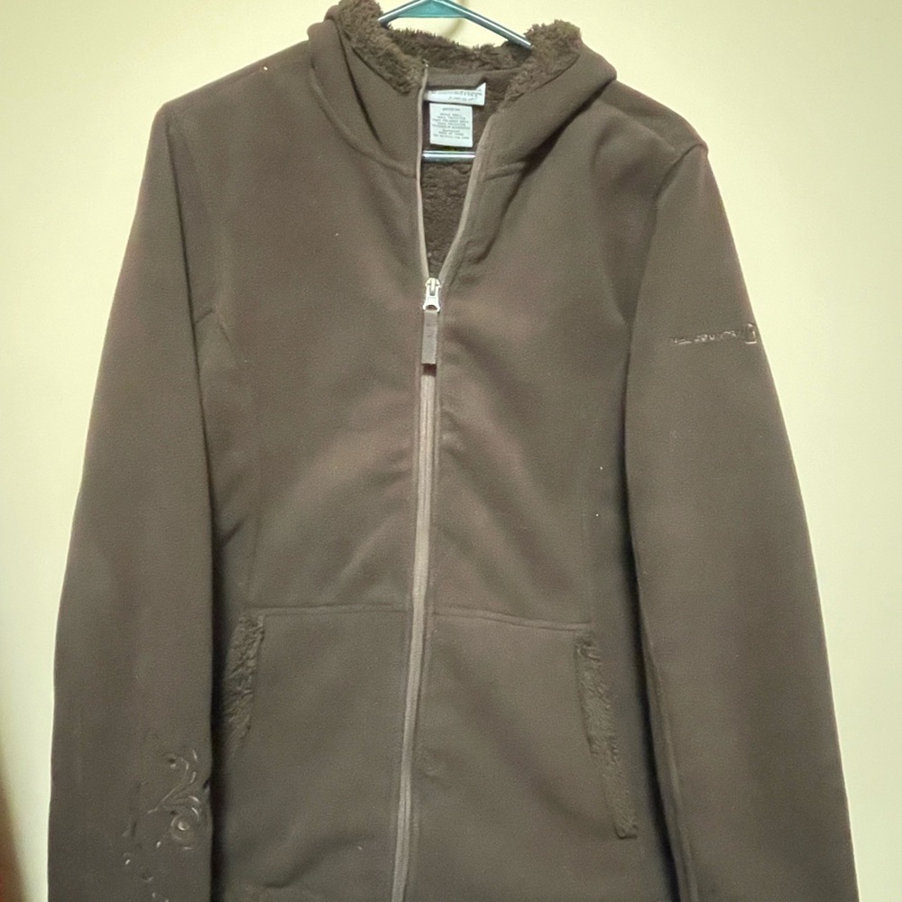 Brown Hooded Zip-Up Jacket
